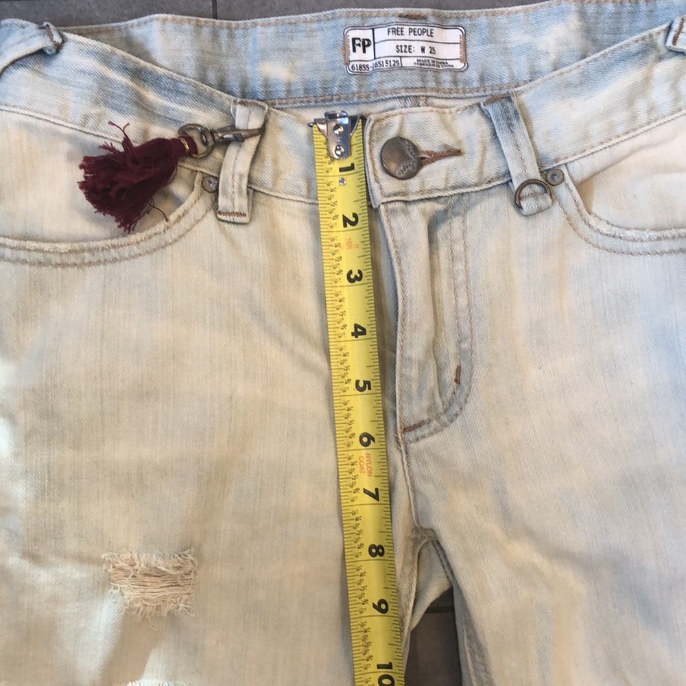 Free People Distressed Jean Shorts - Picture 5 of 7